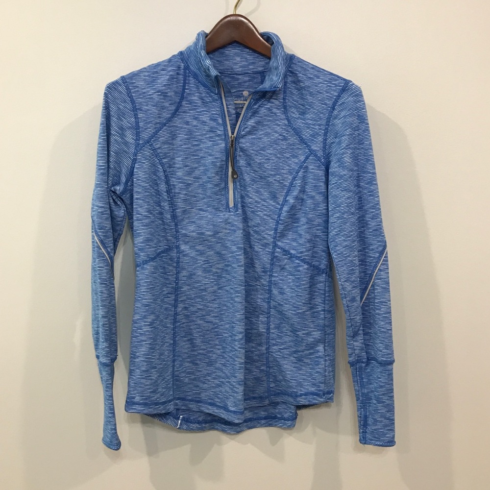 Blue Striped 1/4 Zip Pullover